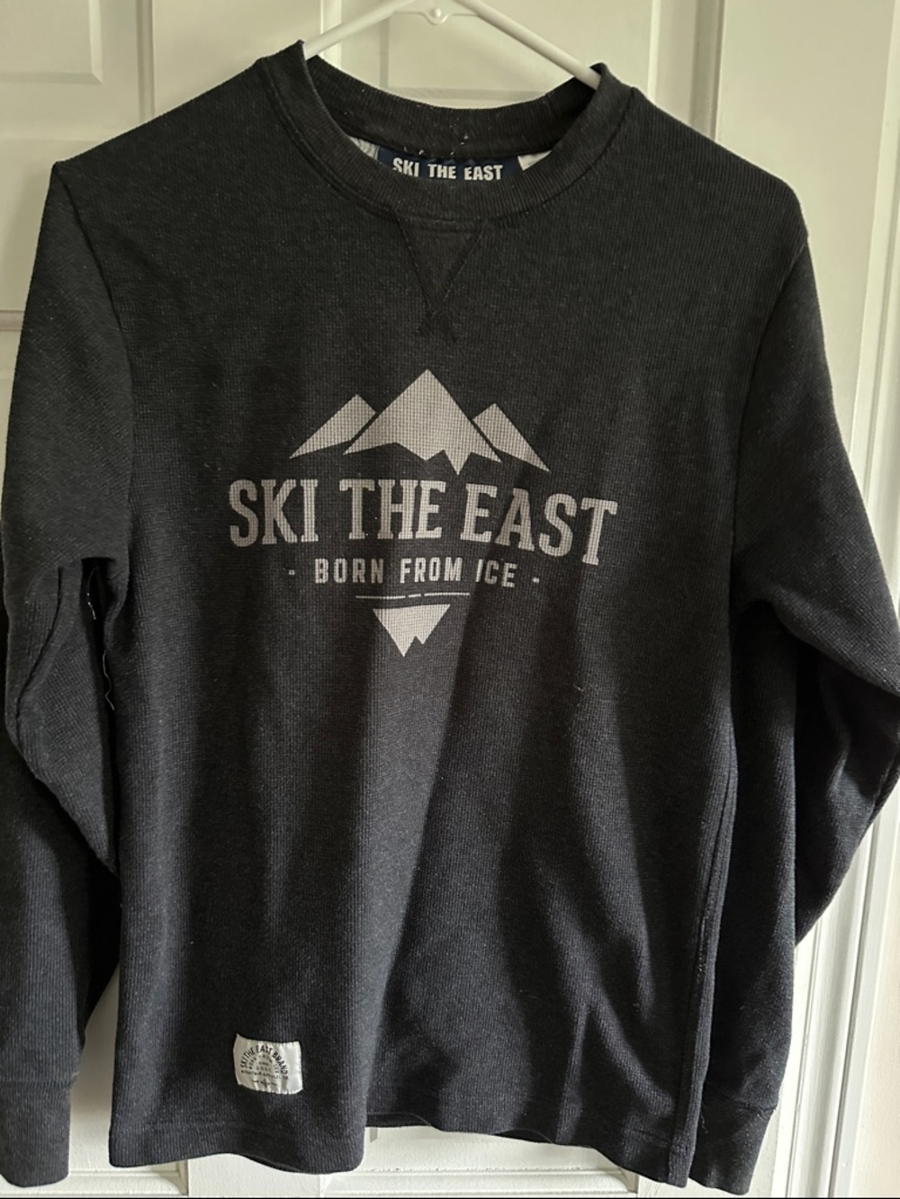 Ski The East Charcoal Gray Logo Crewneck Thermal shirt